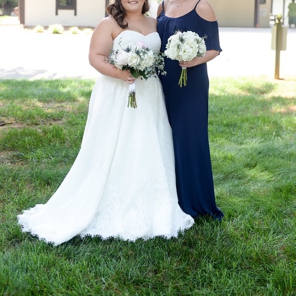 Show Me Your Mumu Rich Navy Crisp Caitlin Ruffle Maxi Dress - Picture 6 of 7